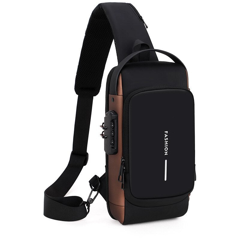 Men's Anti-Theft Sling Crossbody Bag – Secure and Stylish Travel Companion